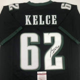 Autographed/Signed JASON KELCE Philadelphia Black Football Jersey JSA COA Auto