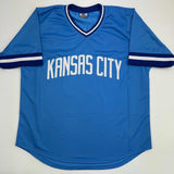 Autographed/Signed Bret Saberhagen Kansas City Light Blue Jersey JSA COA