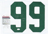 Hugh Douglas Signed New York Jets Jersey Inscribed DROY 95 (JSA COA) Pro Bowl DE