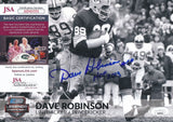 Dave Robinson HOF Autographed/Inscribed 8x10 Photo Green Bay Packers JSA