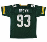 Gilbert Brown Signed Green Bay Custom Green Jersey - 5 Inscriptions -Madden