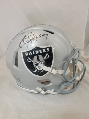 BO JACKSON SIGNED RAIDERS F/S SPEED AUTHENTIC HELMET BECKETT QR