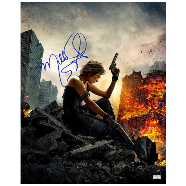 Milla Jovovich Autographed Resident Evil: The Final Chapter Ruins 16x20 Photo