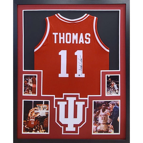 Isiah Thomas Autographed Signed Framed Indiana Hoosiers Pistons Jersey GTSM