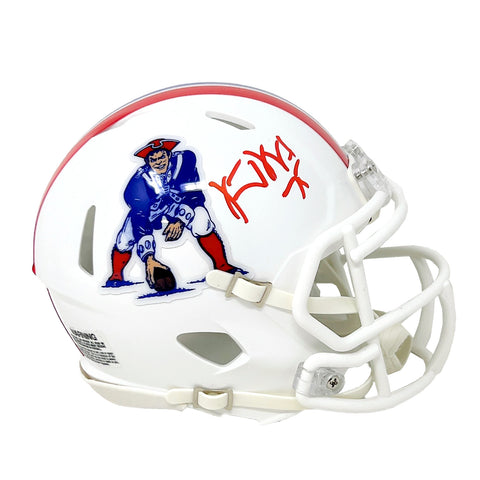 Vince Wilfork New England Patriots Signed Throwback Mini Helmet Patriots Alumni