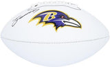Zay Flowers Baltimore Ravens Autographed Franklin White Panel Football