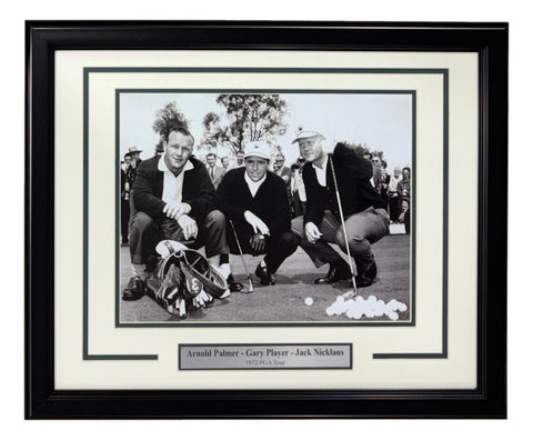 Arnold Palmer Jack Nicklaus Gary Player Framed 11x14 PGA Golf Photo
