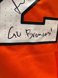 Jonah Elliss Autographed Denver Broncos Orange Nike Jersey Inscribed BAS COA