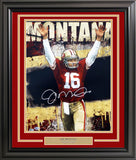 JOE MONTANA AUTOGRAPHED FRAMED 16X20 PHOTO SAN FRANCISCO 49ERS BECKETT 209416