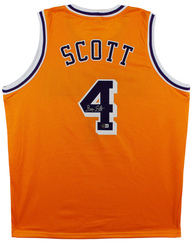 Byron Scott Authentic Signed Yellow Pro Style Jersey Autographed BAS Witnessed