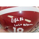 Devonta Smith Autographed Alabama Crimson Tide Mini Helmet Beckett W 58589