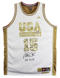 Magic Johnson "92 Gold" Signed White & Gold Nike Team USA Jersey BAS W #5W006547