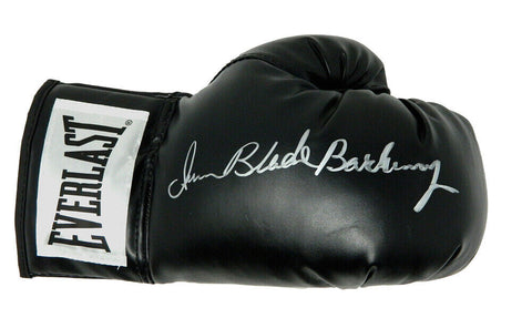 IRAN BARKLEY Signed Everlast Black Boxing Glove w/Blade - SCHWARTZ