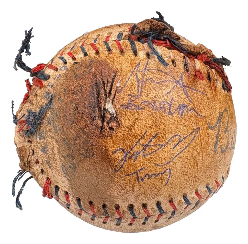 The Sandlot Cast (8) Signed Babe Ruth Replica Signed Baseball Renna Gu ...