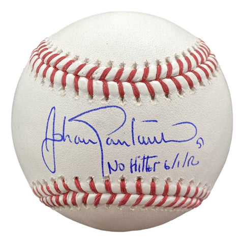 Johan Santana New York Mets Signed Official MLB Baseball No Hitter BAS ITP