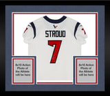 Framed C.J. Stroud Houston Texans Signed White Nike Elite Jersey