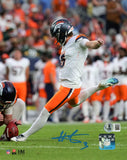 Wil Lutz Autographed/Signed Denver Broncos 8x10 Photo Beckett Witness 54663