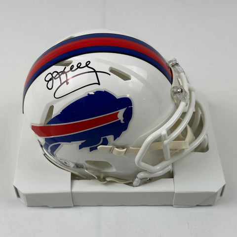 Autographed/Signed Jim Kelly Buffalo Bills Mini Football Helmet Beckett BAS COA