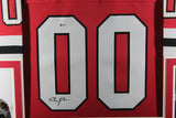 Chevy Chase Autographed Pro Style Framed Red XL Jersey 35x43 Beckett 40129