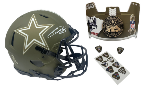 CEEDEE LAMB Autographed Cowboys STS - Army Ed. - Authentic Speed Helmet FANATICS