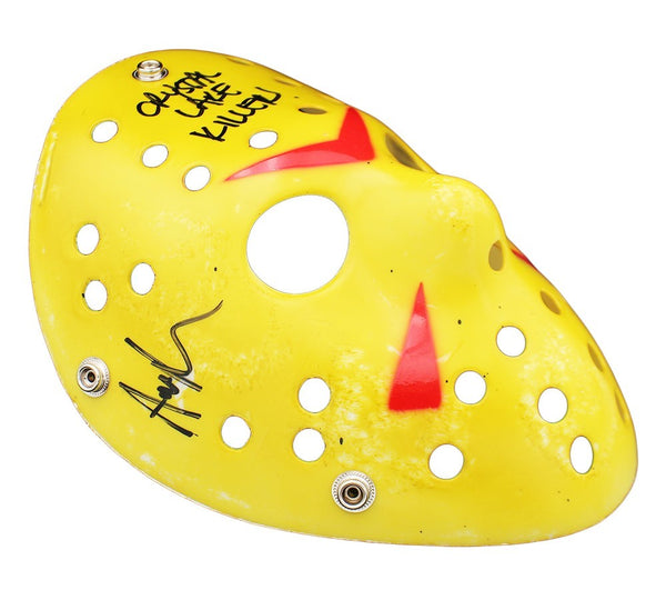 Ari Lehman Signed Friday the 13th Yellow Costume Mask - Jason 1/Crystal Lake