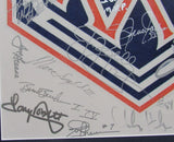 NFL HOFers + Greats Multi-Autographed (30+) 20x24 Matted Poster JSA LOA 210089