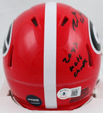 James Cook Signed Georgia Bulldogs Speed Mini Helmet w/Natl Champs-BeckettW Holo