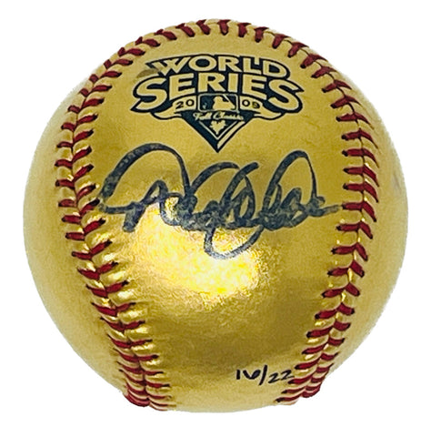 Derek Jeter Autographed Gold 2009 World Series Baseball Steiner LE 16/22