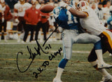 Charles Mann Autographed Redskins 8x10 Strip Sack Photo- The Jersey Source Auth