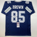 Autographed/Signed Noah Brown Dallas Blue Football Jersey JSA COA