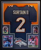 FRAMED DENVER BRONCOS PAT SURTAIN II AUTOGRAPHED SIGNED JERSEY JSA COA