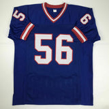Autographed/Signed LAWRENCE TAYLOR New York Blue Football Jersey JSA COA Auto