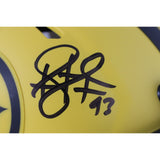 Troy Polamalu Autographed Pittsburgh Steelers Rave Mini Helmet Beckett 50266