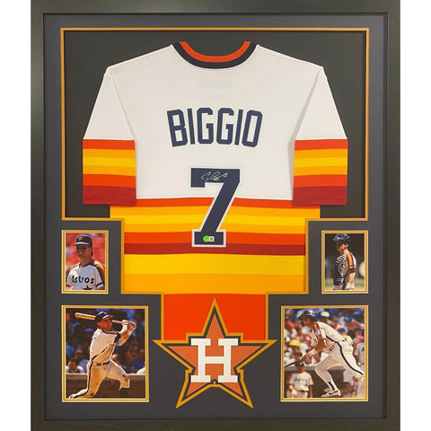 Craig Biggio Autographed Signed Framed Houston Astros Jersey BECKETT