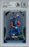 AJ Brown Autographed 2019 Panini Prizm #344 Rookie Card Beckett 10 Slab 33380