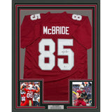 Framed Autographed/Signed Trey McBride 35x39 Arizona Red Jersey Beckett COA