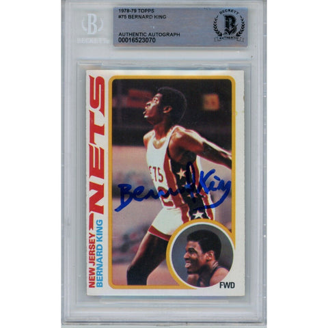 Bernard King Autographed/Signed 1978-1979 Topps 75 Trading Card Beckett 47032