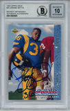 Jerome Bettis Autographed 1993 Upper Deck #20 Rookie Card Beckett 10 Slab 35035