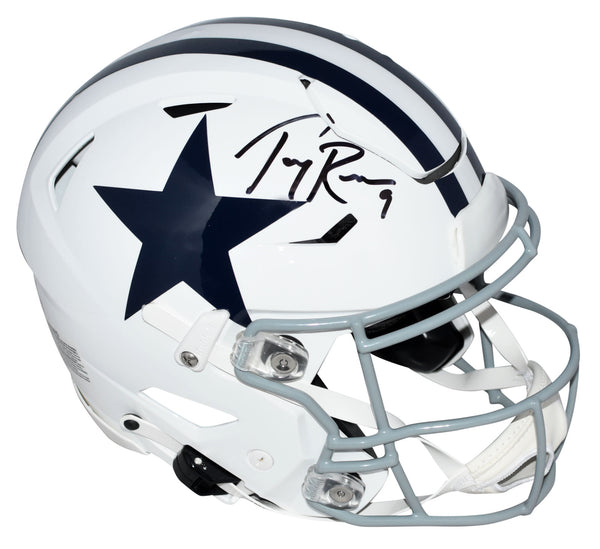 TONY ROMO AUTOGRAPHED DALLAS COWBOYS WHITE AUTHENTIC SPEEDFLEX HELMET BECKETT