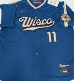 JACKSON CHOURIO Brewers Signed Authentic Nike Wisco Jersey AUTO - Fanatics