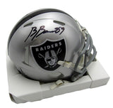 Brock Bowers Signed/Auto Mini Football Helmet Oakland Raiders Beckett 200065