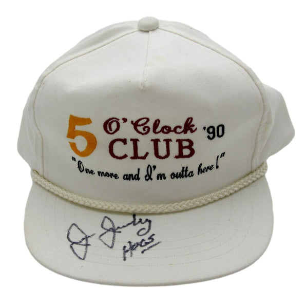 Joe Jacoby HOGS Signed/Inscribed Redskins "5 O'Clock Club 91" Golf Hat JSA 1032