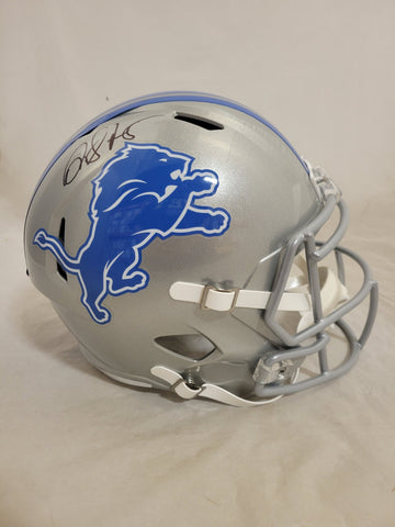 DAVID MONTGOMERY SIGNED DETROIT LIONS 2023 SPEED REPLICA HELMET BECKETT QR