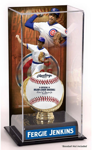 Fergie Jenkins Chicago Cubs Hall of Fame Sublimated Display Case with Image