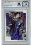 Ray Lewis Autographed 2001 Upper Deck MVP #19 Trading Card Beckett 53030