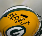 Packers MARK MURPHY Signed Full Size Replica Speed Helmet AUTO w/ SB Champs -JSA