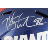 Michael Strahan Autographed New York Giants Color Rush F/S Helmet Beckett 49841