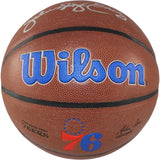 Julius Erving Autographed Philadelphia 76ers Logo Basketball Beckett 54673