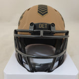 AMON RA ST BROWN SIGNED DETROIT LIONS STS 2 SPEED MINI HELMET BECKETT QR