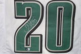 Brian Dawkins Autographed/Signed Pro Style White XL Jersey Beckett 38820
